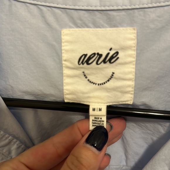 Aerie blue button down - Picture 4 of 5